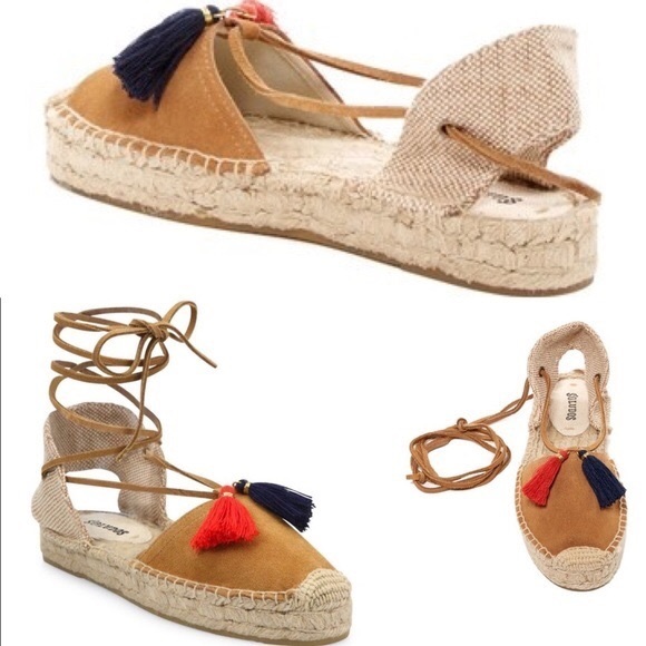 Soludos Suede Tassel Lace Up Espadrille - Picture 10 of 11